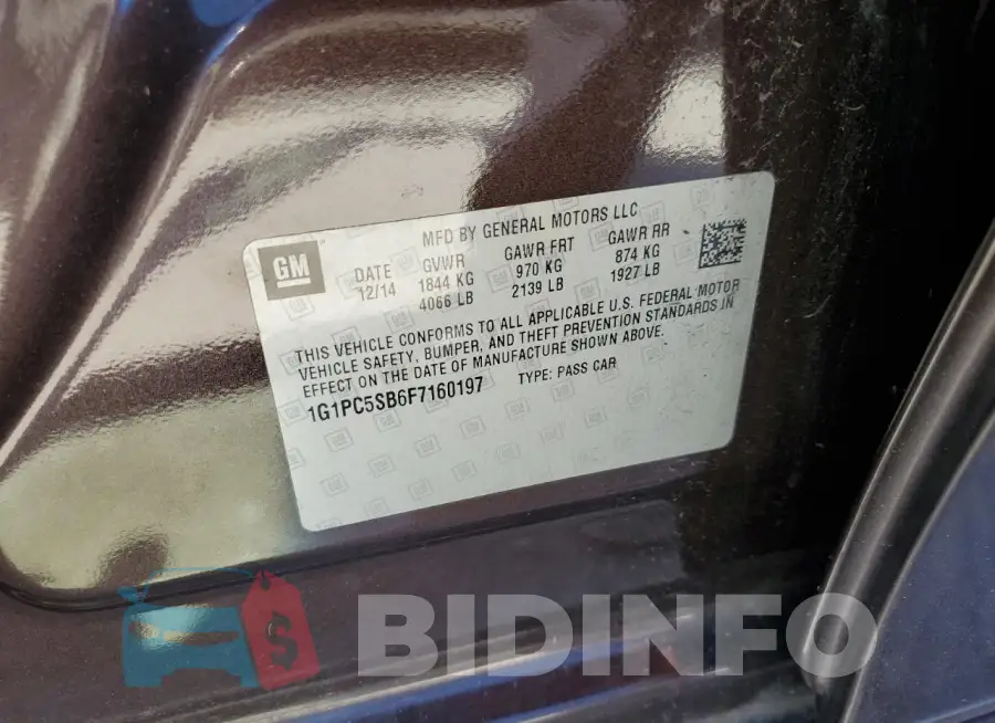 1G1PC5SB6F7160197 Photo# 13