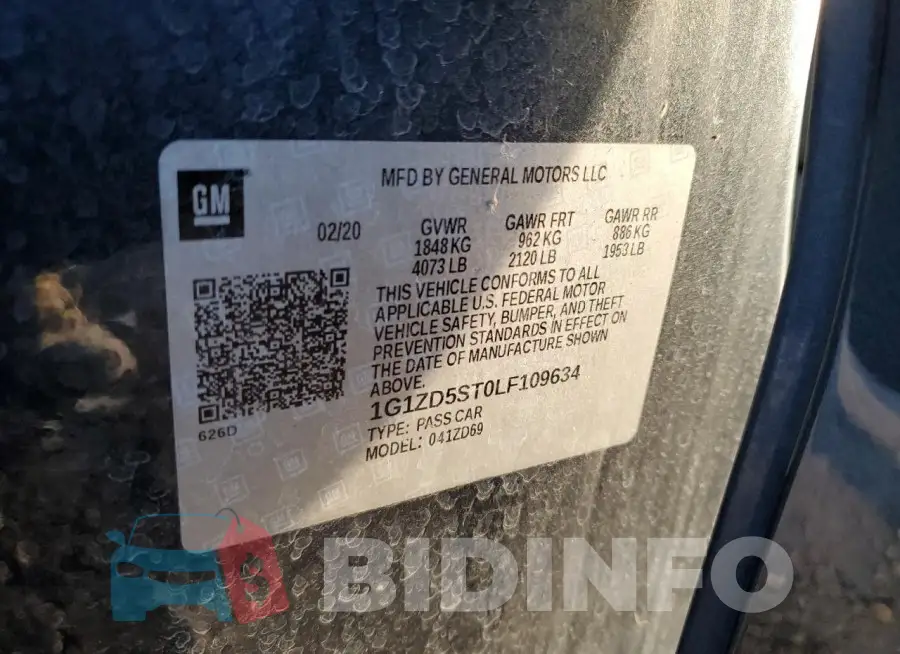 1G1ZD5ST0LF109634 Photo# 12
