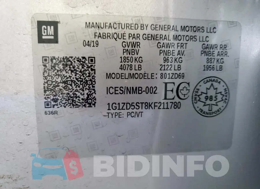 1G1ZD5ST8KF211780 Photo# 12