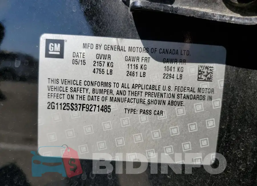 2G1125S37F9271485 Photo# 12