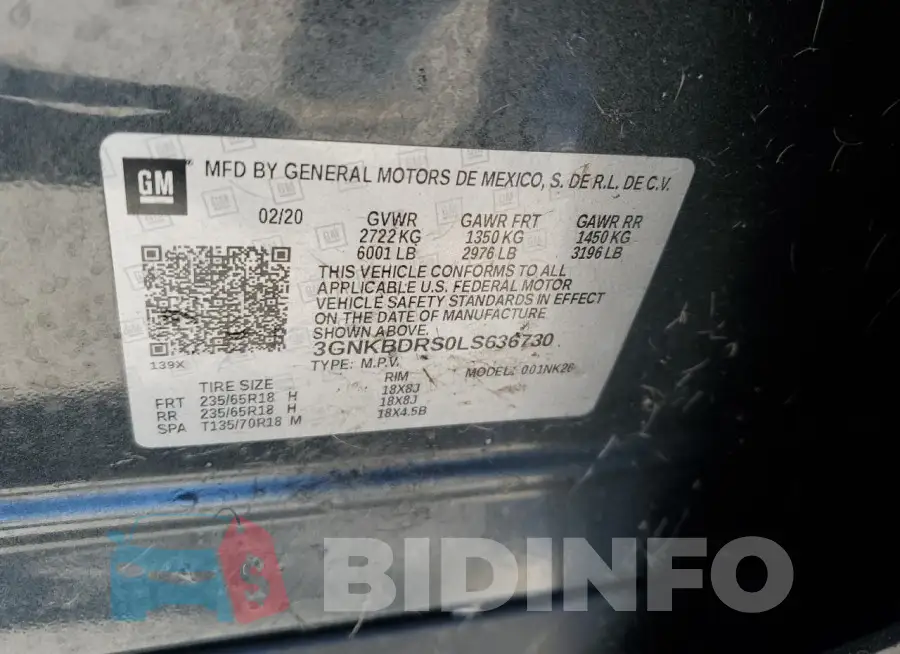 3GNKBDRS0LS636730 Photo# 13