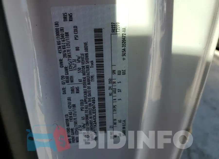 1FT7X2A63LED97493 Photo# 13