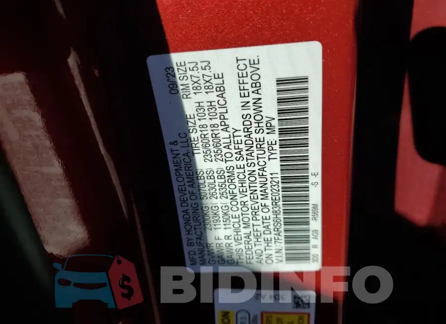 7FARS6H83RE023211 Photo# 14
