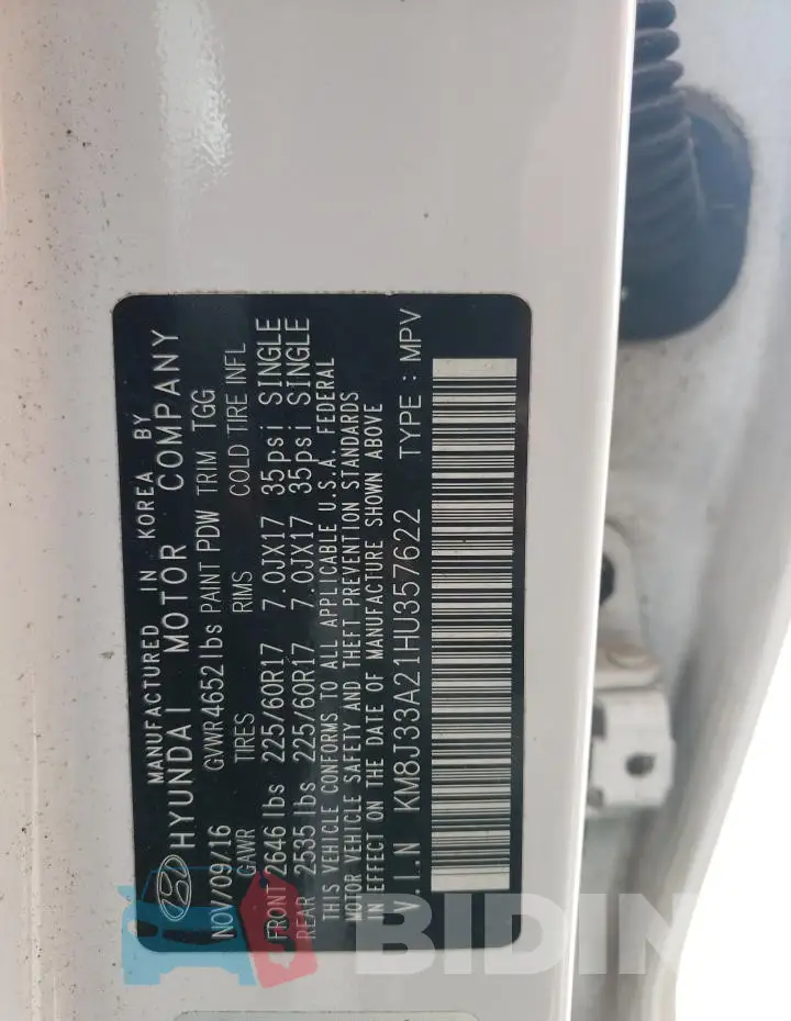 KM8J33A21HU357622 Photo# 13