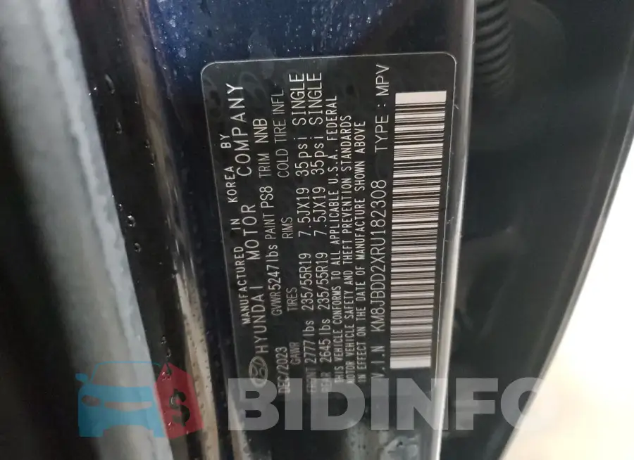 KM8JBDD2XRU182308 Photo# 13