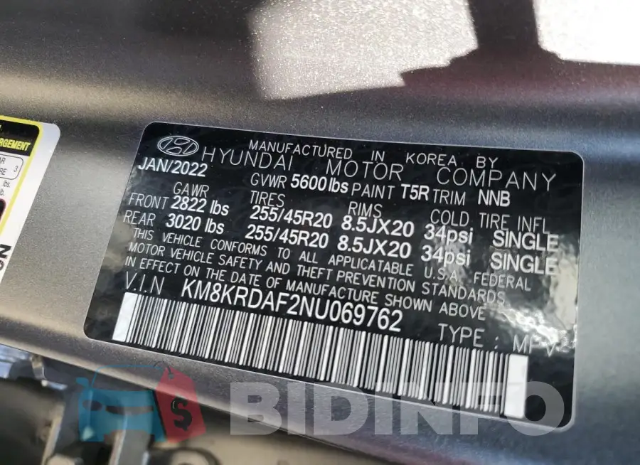 KM8KRDAF2NU069762 Photo# 13