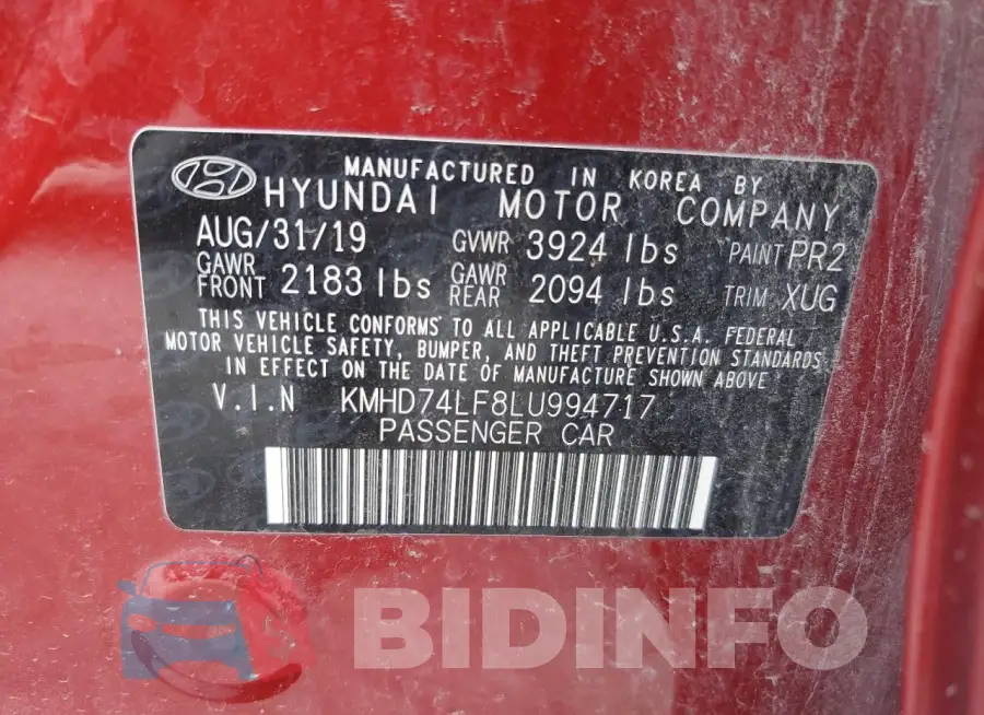 KMHD74LF8LU994717 Photo# 12