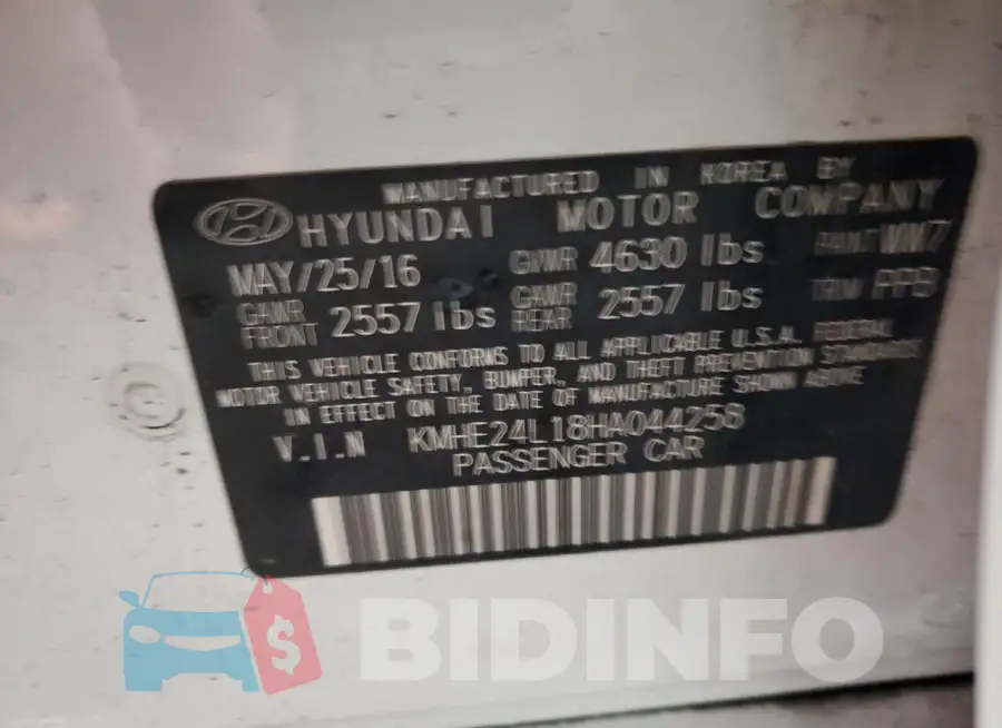 KMHE24L18HA044258 Photo# 13