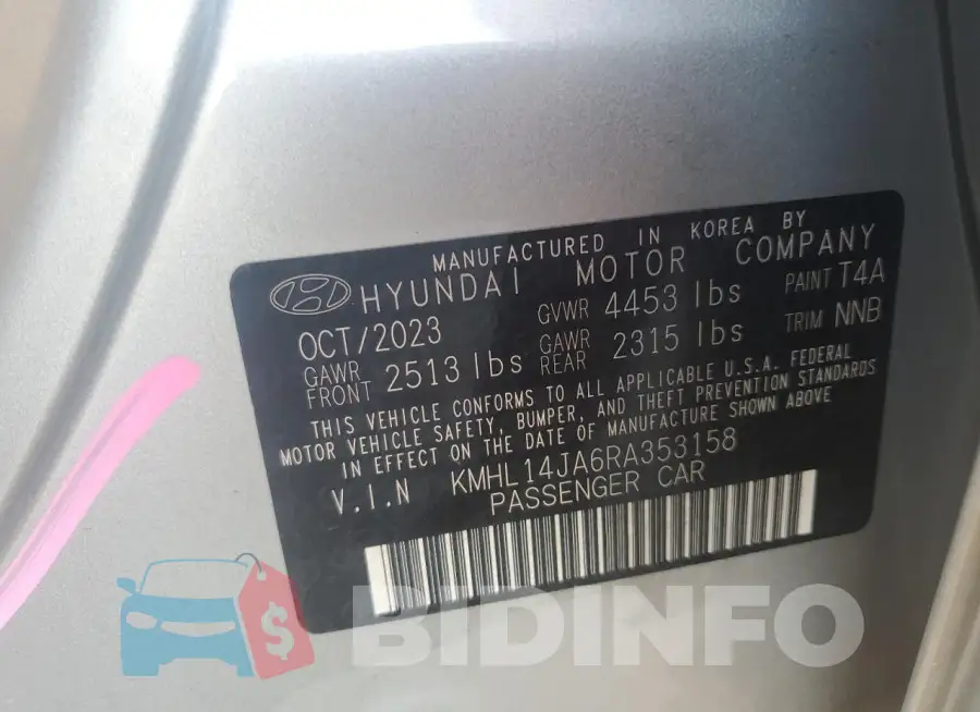 KMHL14JA6RA353158 Photo# 13