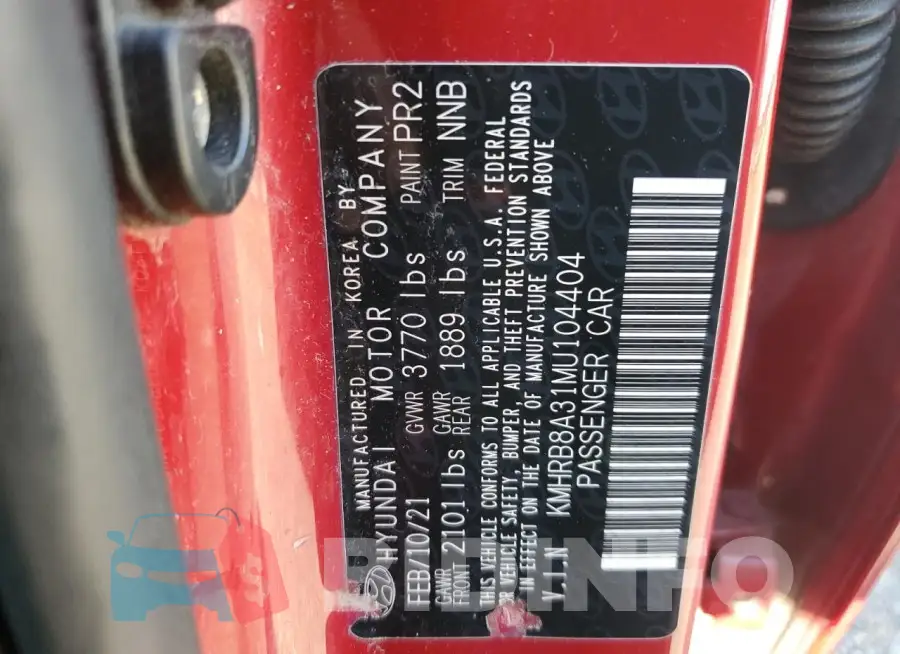 KMHRB8A31MU104404 Photo# 12