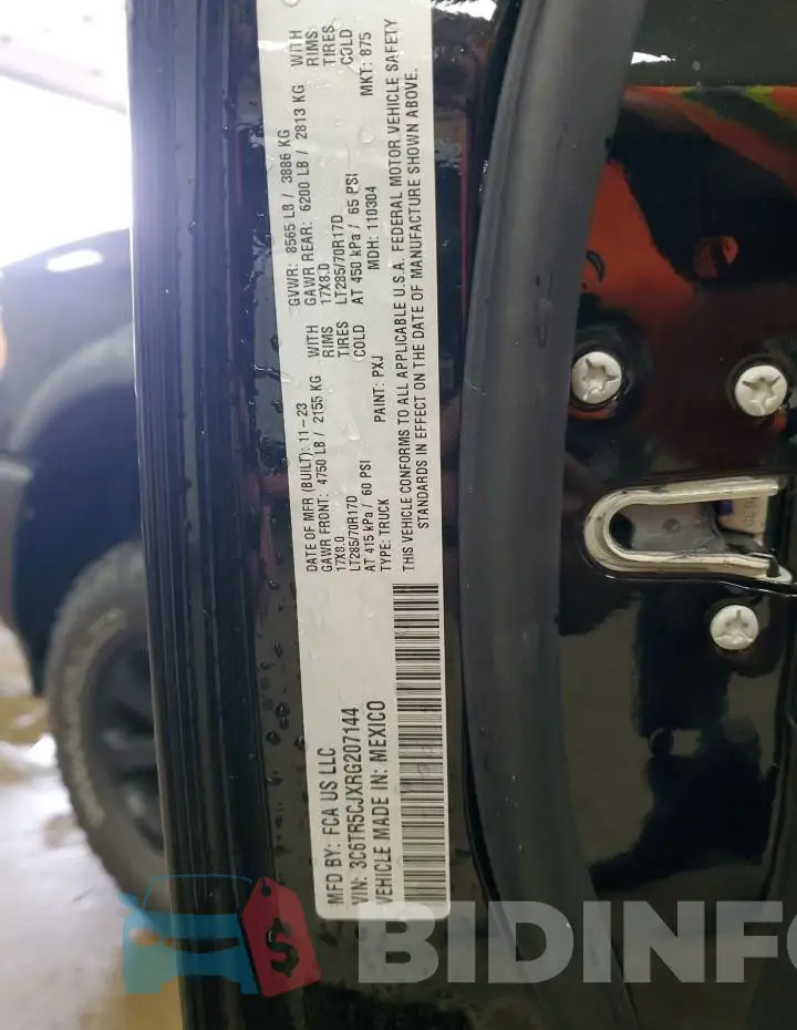 3C6TR5CJXRG207144 Photo# 13