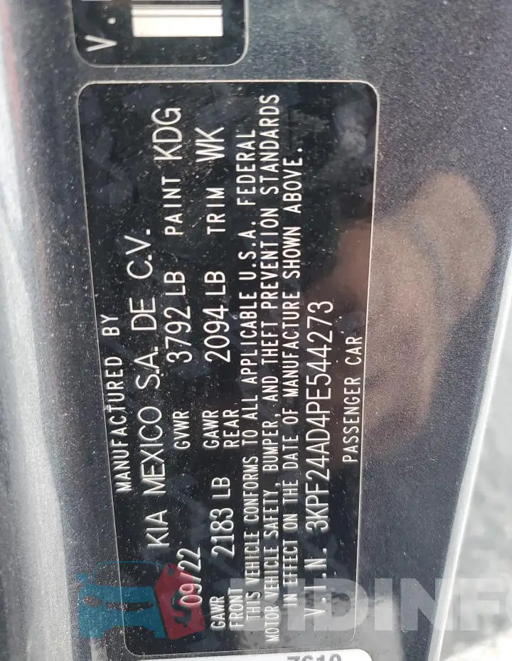 3KPF24AD4PE544273 Photo# 12