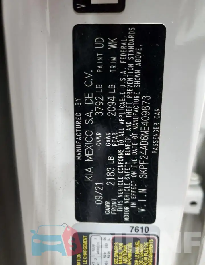 3KPF24AD6ME409873 Photo# 12