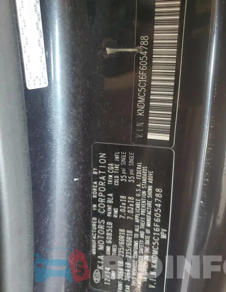 KNDMC5C16F6054788 Photo# 13