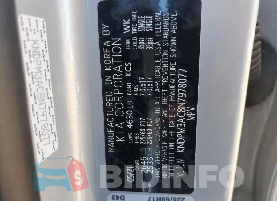 KNDPM3AC8N7978077 Photo# 14