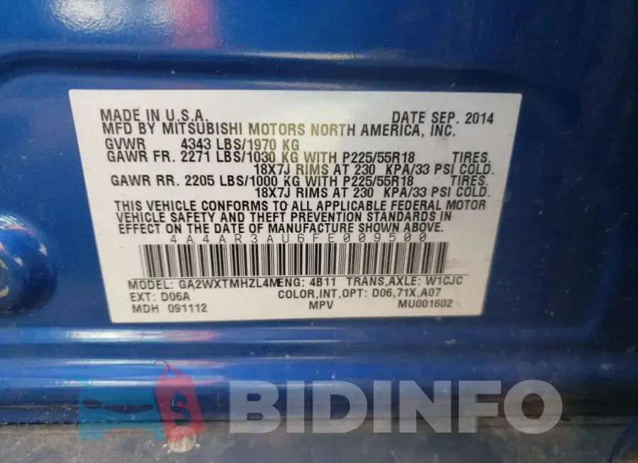4A4AR3AU6FE009500 Photo# 13