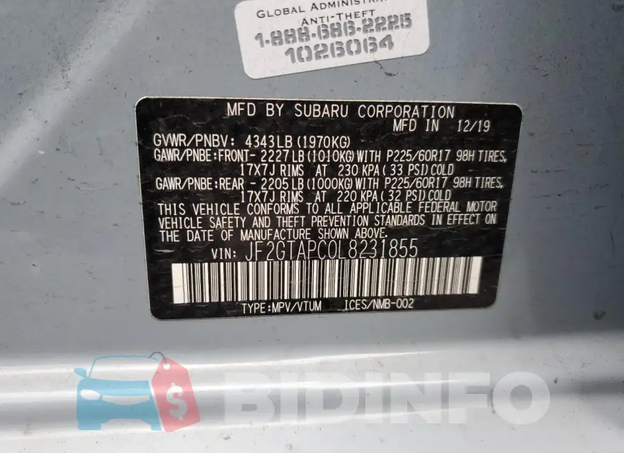 JF2GTAPC0L8231855 Photo# 13