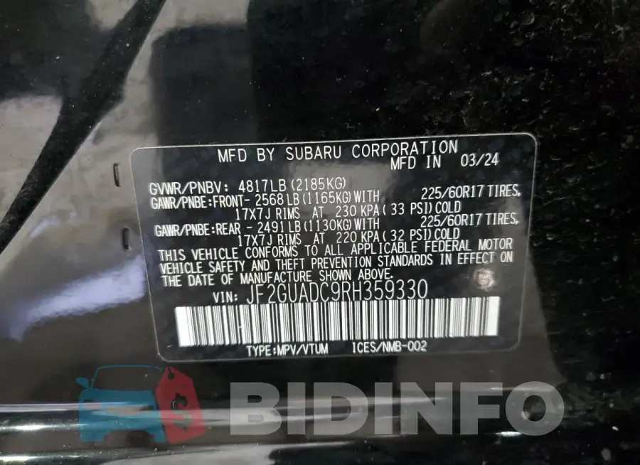 JF2GUADC9RH359330 Photo# 12