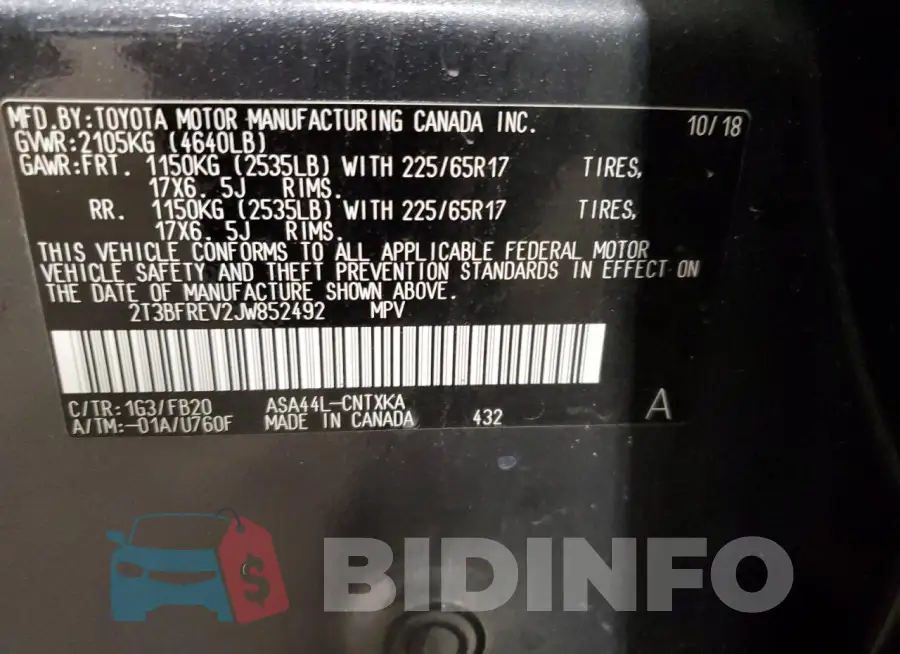 2T3BFREV2JW852492 Photo# 13