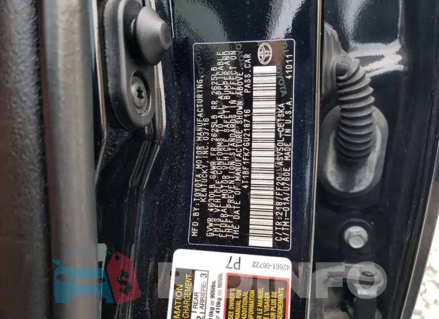 4T1BF1FK7GU218716 Photo# 13
