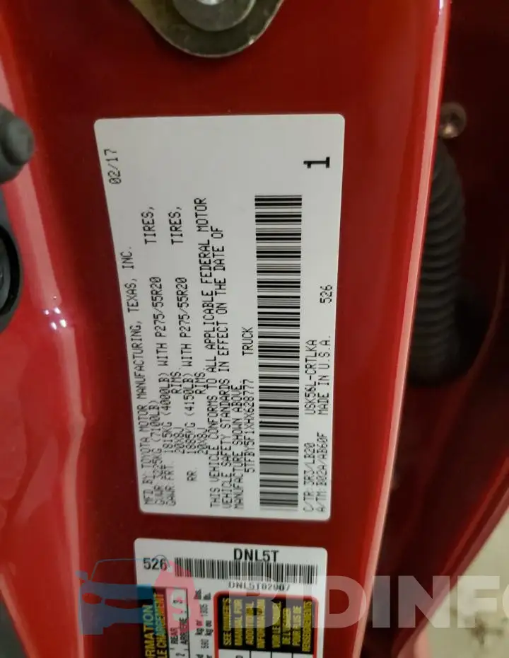 5TFBY5F1XHX628777 Photo# 12