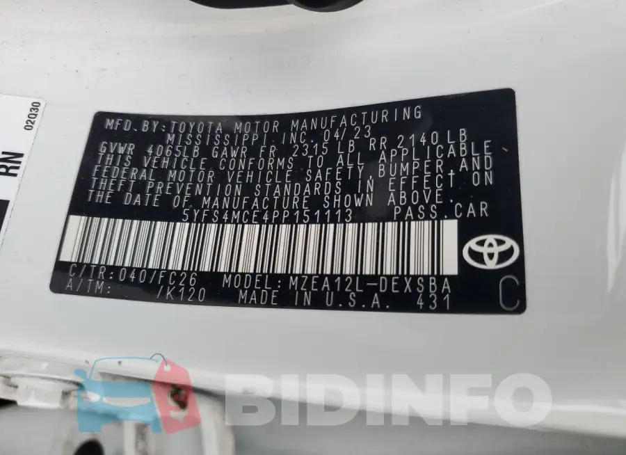 5YFS4MCE4PP151113 Photo# 13