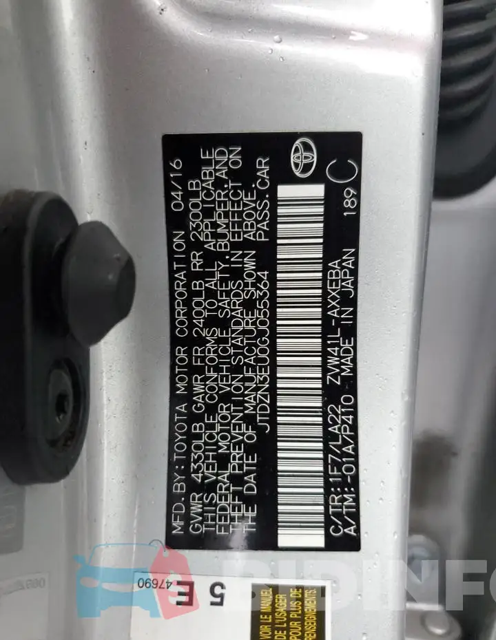 JTDZN3EU0GJ055364 Photo# 13