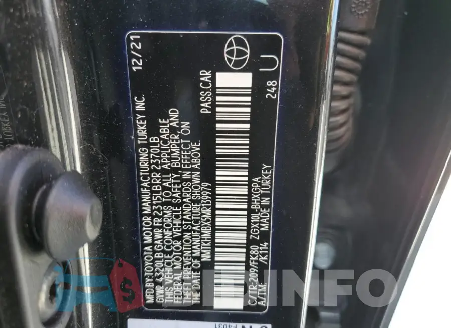NMTKHMBX5MR139979 Photo# 14