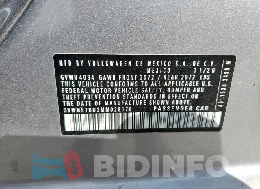 3VWN57BU3MM028178 Photo# 12
