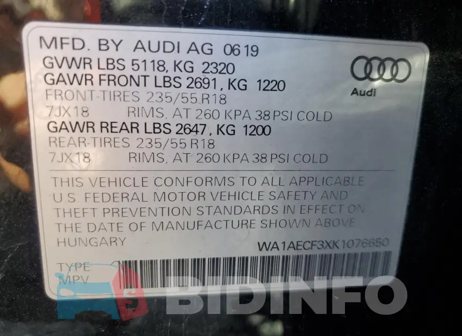 WA1AECF3XK1076650 Photo# 13