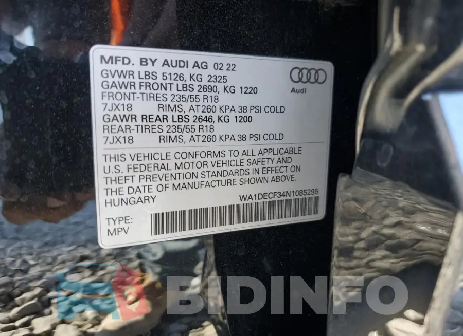 WA1DECF34N1085295 Photo# 13