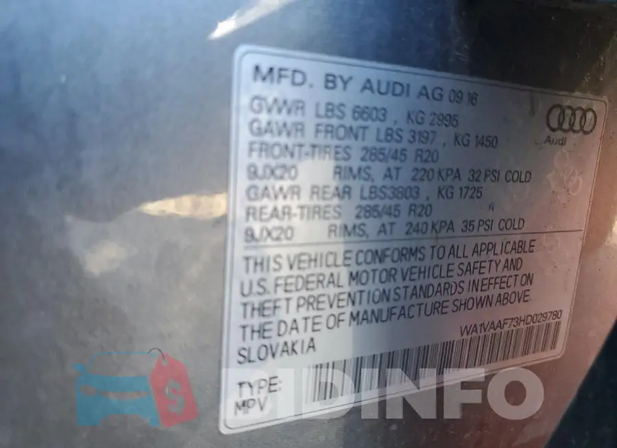 WA1VAAF73HD029780 Photo# 13