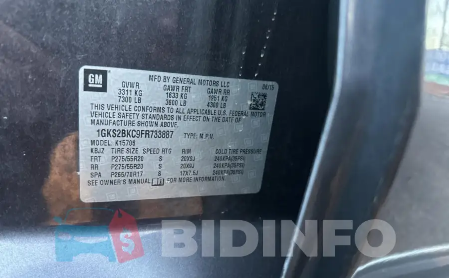 1GKS2BKC9FR733887 Photo# 10