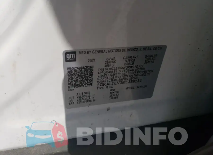 3GKALTEV3ML389134 Photo# 13