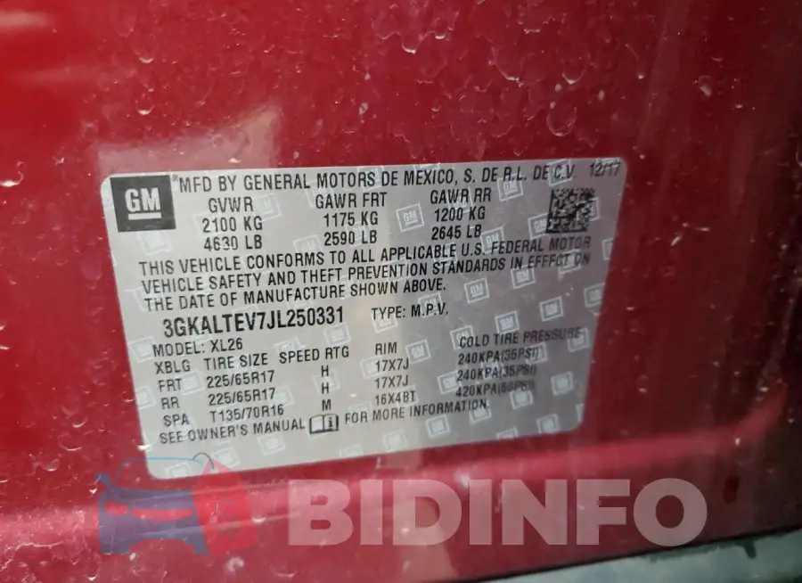 3GKALTEV7JL250331 Photo# 14