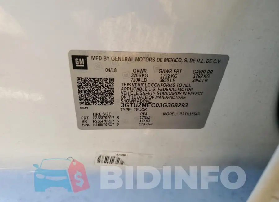 3GTU2MEC0JG368293 Photo# 12
