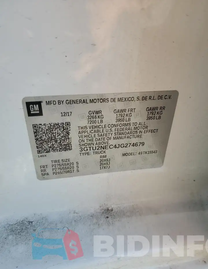 3GTU2NEC4JG274679 Photo# 12