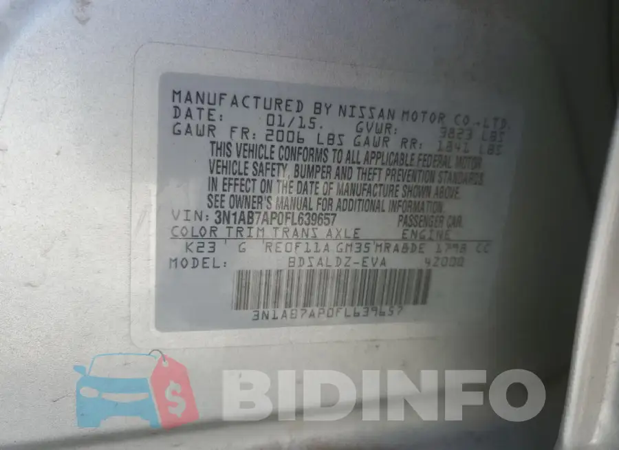 3N1AB7AP0FL639657 Photo# 12