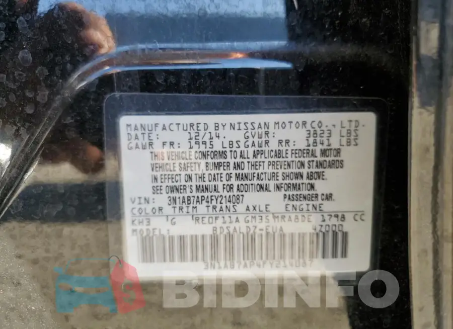 3N1AB7AP4FY214087 Photo# 12