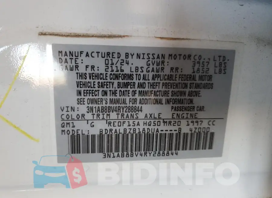 3N1AB8BV4RY288844 Photo# 12