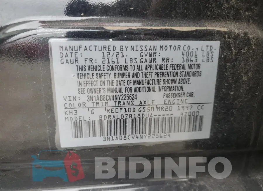 3N1AB8CV4NY225624 Photo# 12