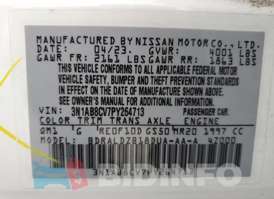 3N1AB8CV7PY264713 Photo# 12