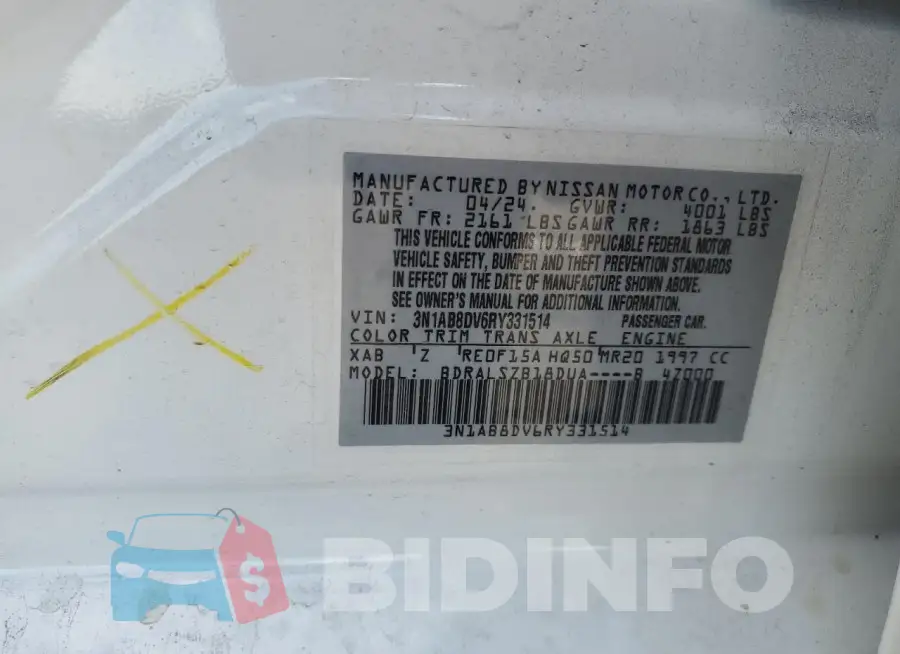3N1AB8DV6RY331514 Photo# 12