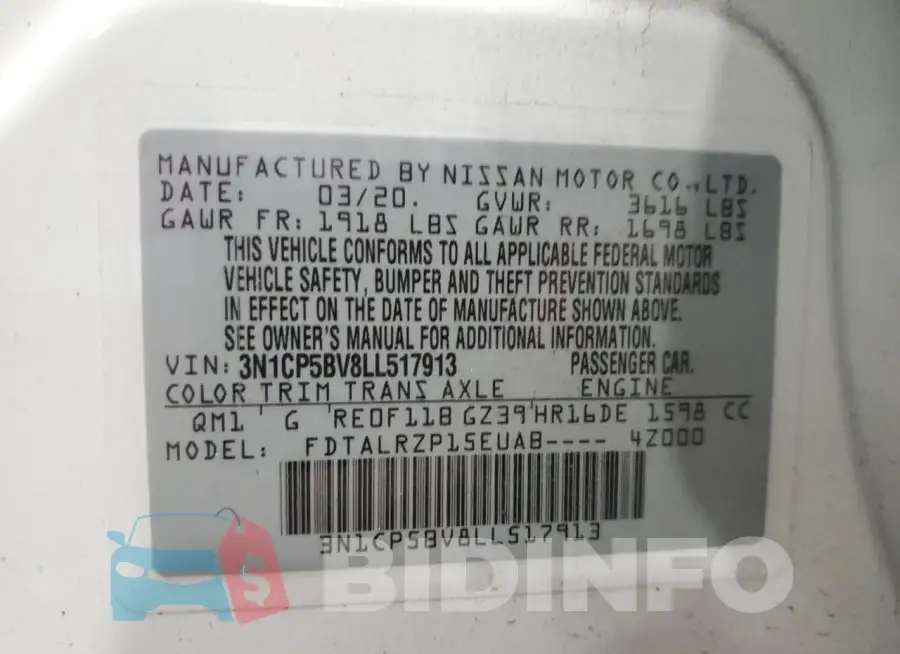 3N1CP5BV8LL517913 Photo# 13