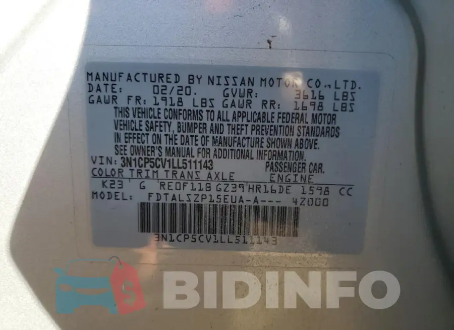 3N1CP5CV1LL511143 Photo# 13