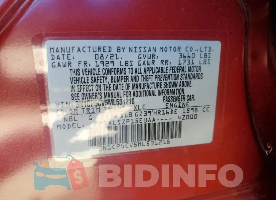 3N1CP5CV5ML531218 Photo# 14