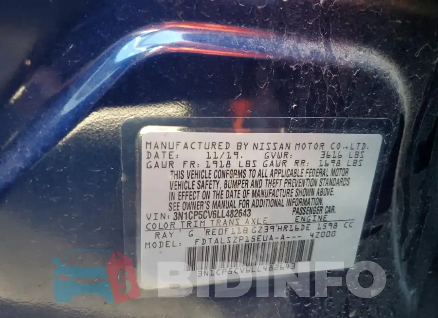 3N1CP5CV6LL482643 Photo# 12