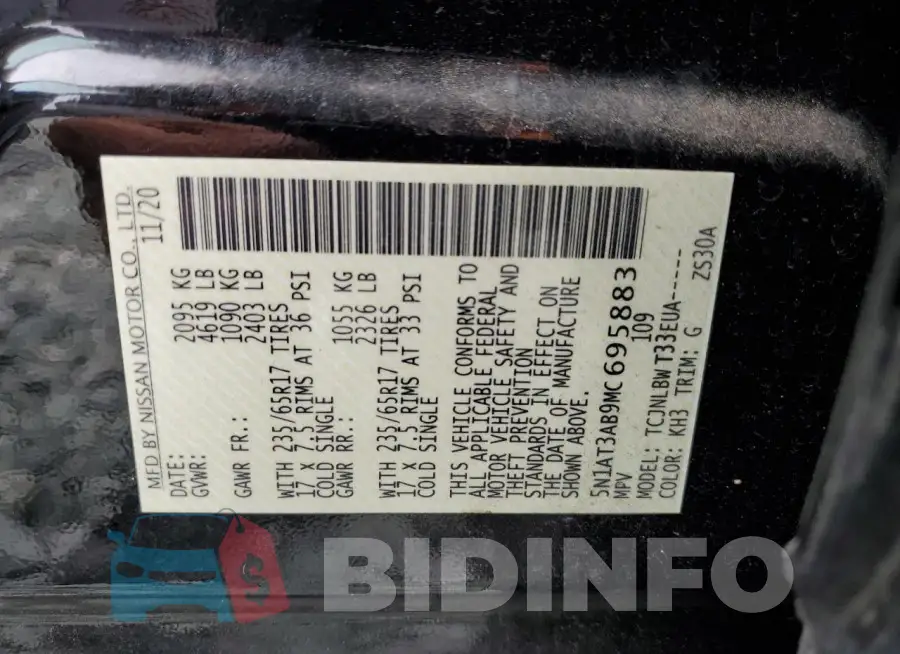 5N1AT3AB9MC695883 Photo# 13