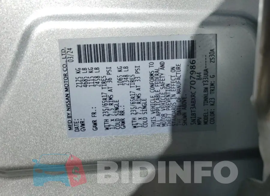 5N1BT3ABXRC707986 Photo# 13