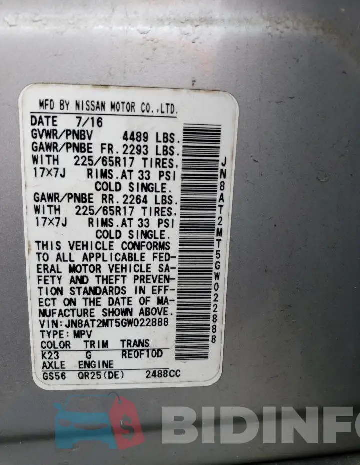 JN8AT2MT5GW022888 Photo# 10